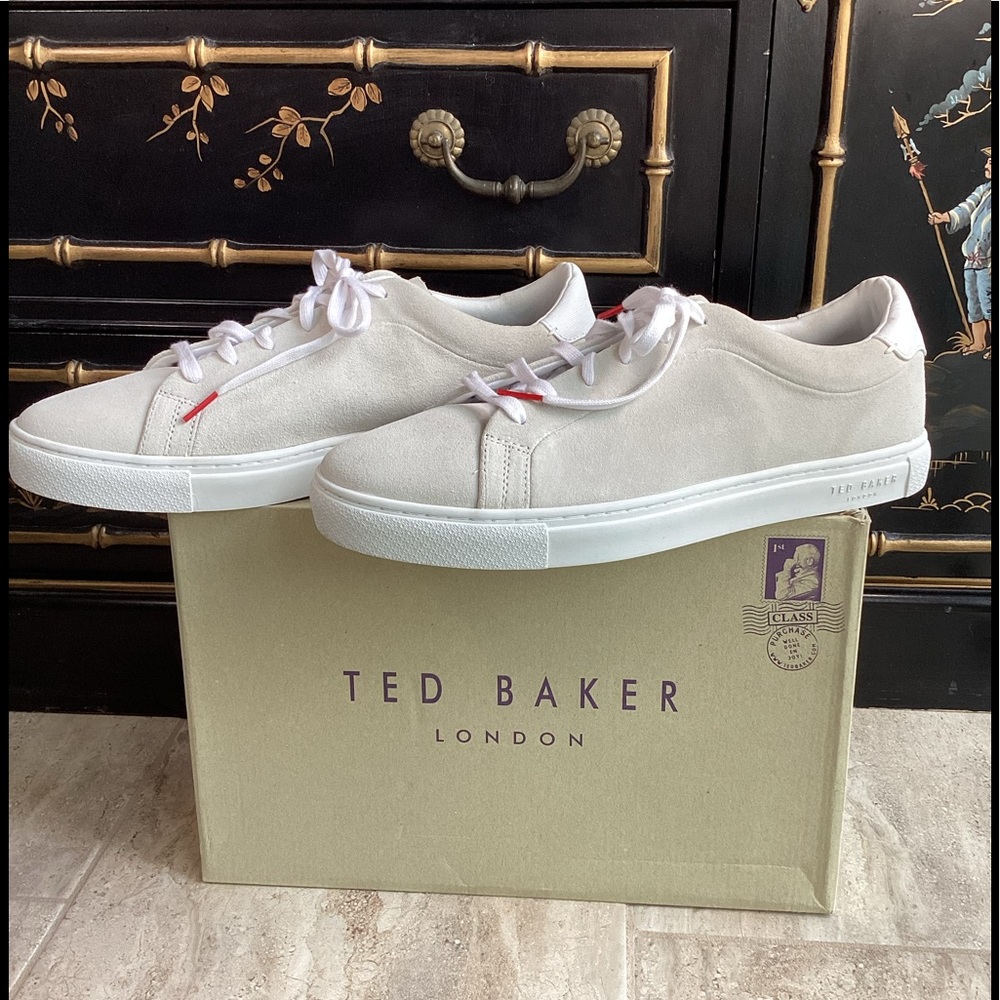 Ted Baker Triloba White Suede Sneakers - Picture 15 of 15